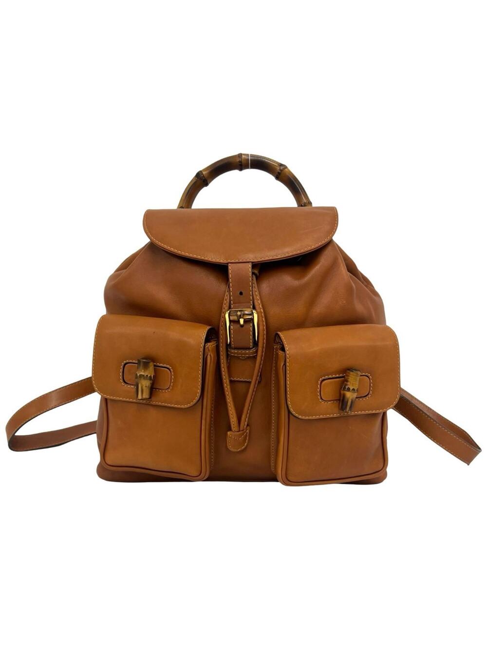Gucci Vintage Bamboo Backpack Leather #369253G60B